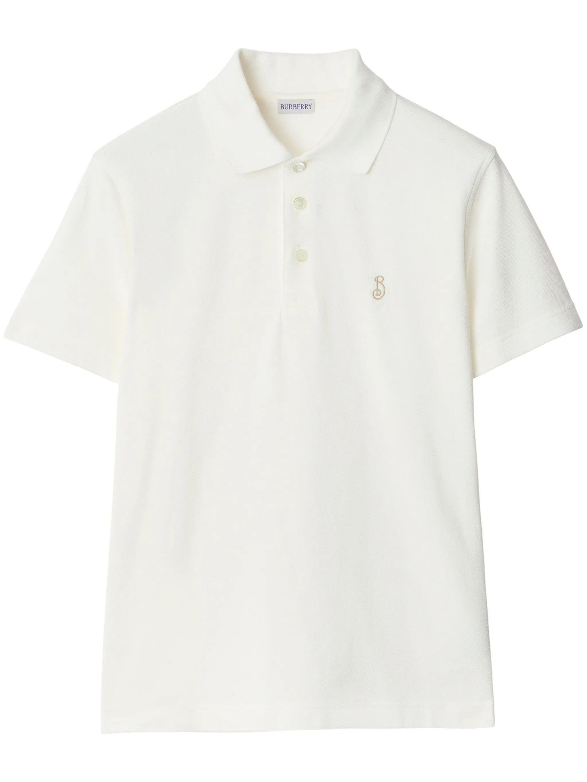 Nakış Logo Detaylı Erkek Beyaz Polo T-shirt NW