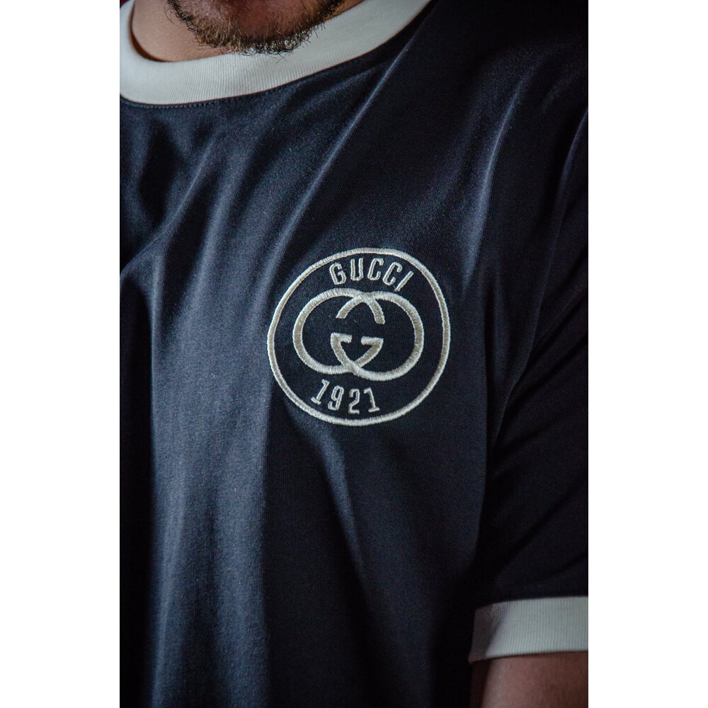 1921 Nakış Logo Siyah Erkek T-shirt NW