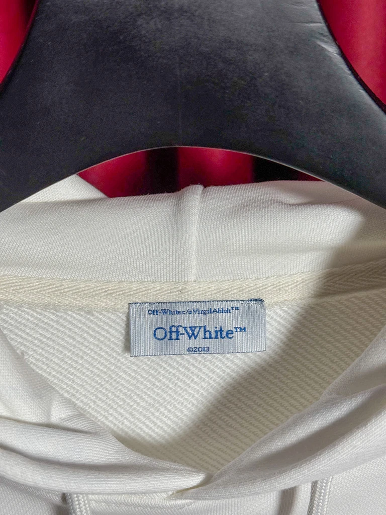 Beyaz Stripe Detaylı Oversize Hoodie