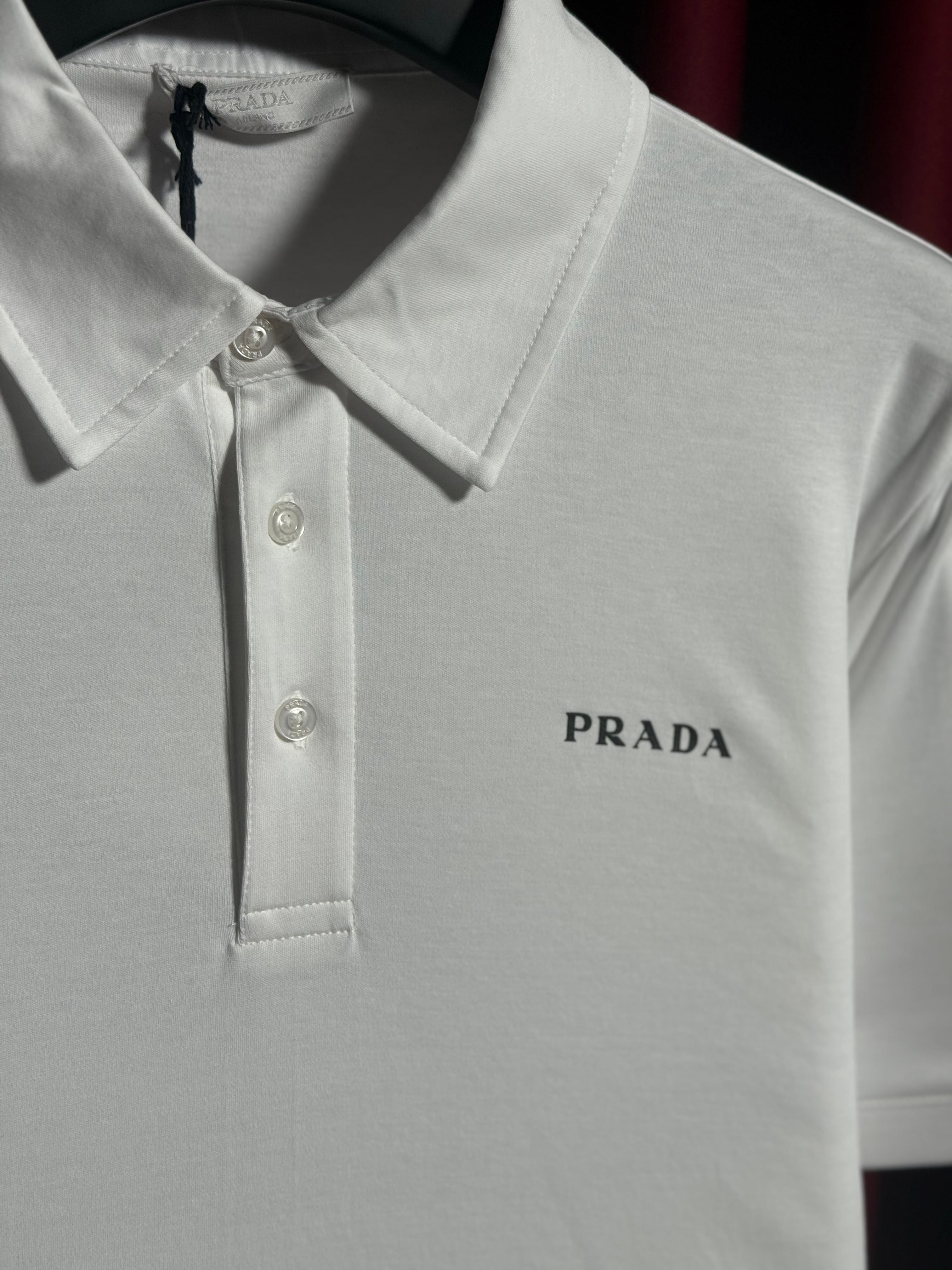 İthal Merserize Beyaz Logo Detaylı Polo T-shirt