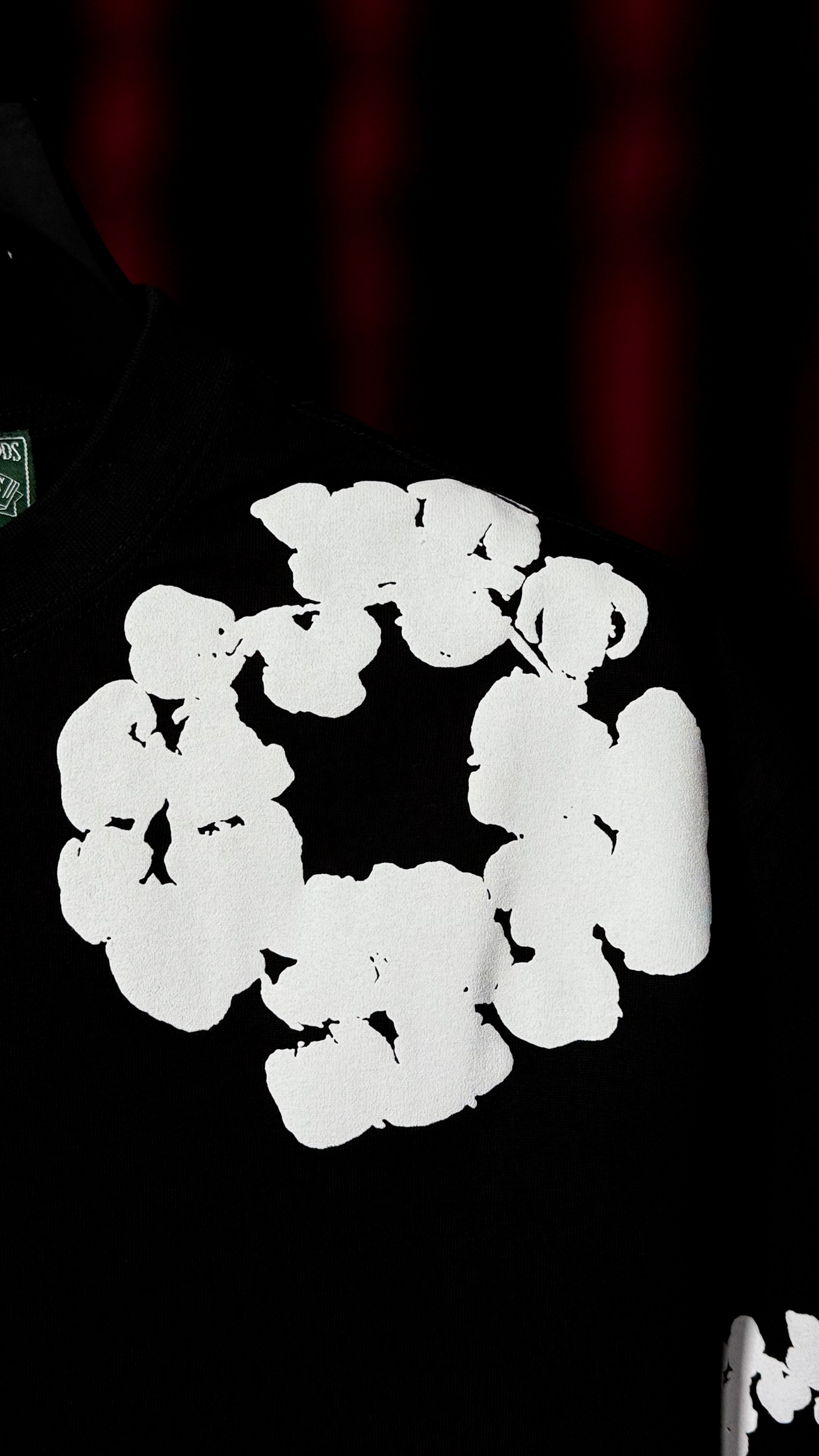 Oversize Baskı Detaylı Siyah Erkek T-shirt