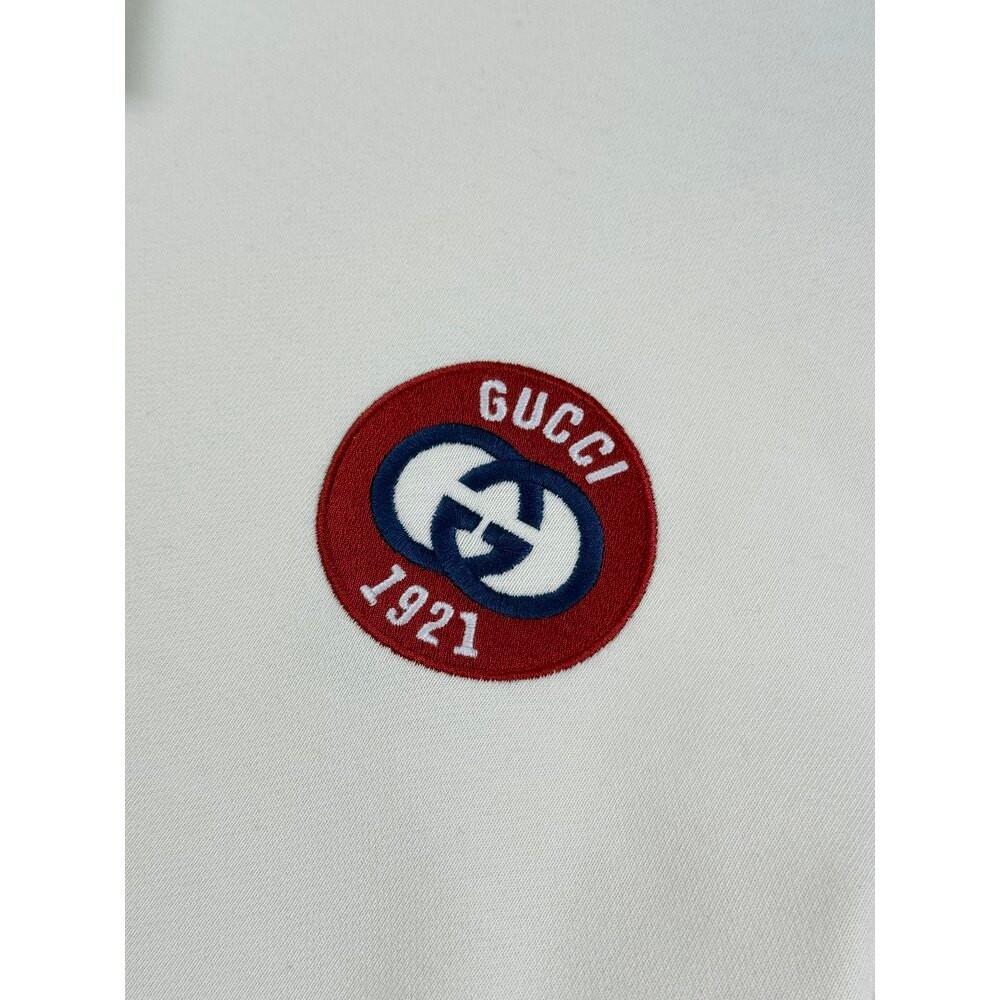 1921 Nakış Logo Detaylı Beyaz Erkek Sweatshirt