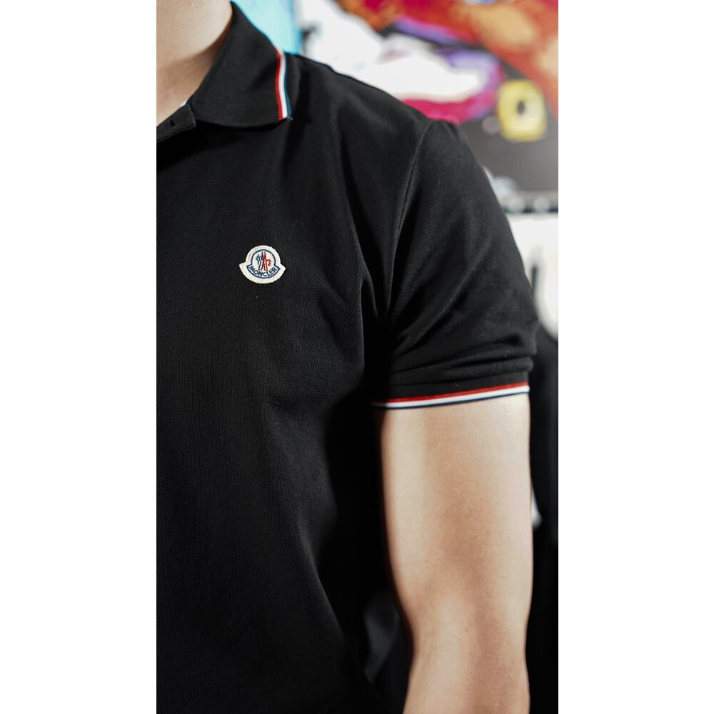 Logo Detaylı Siyah Erkek Polo T-shirt