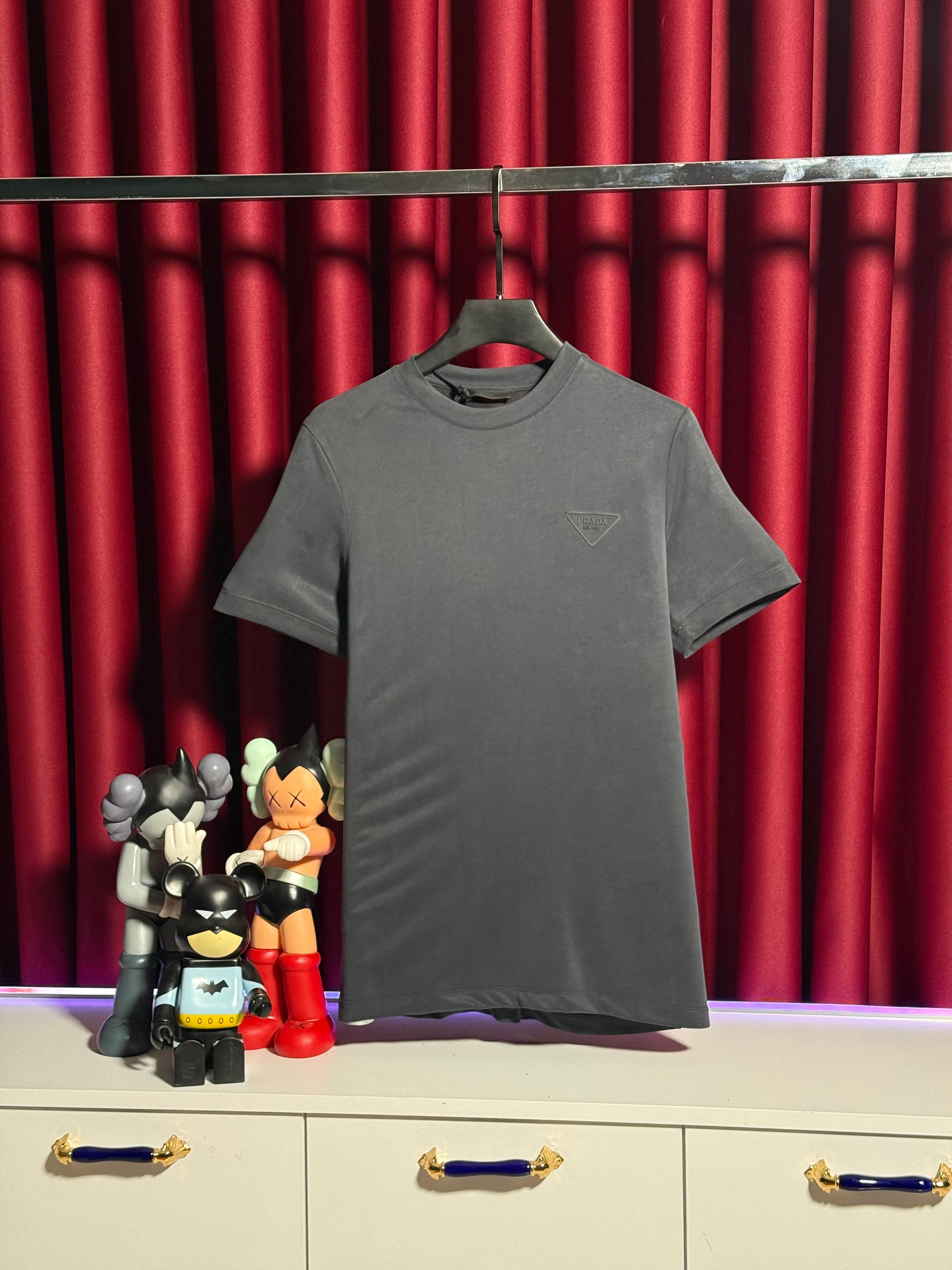 İthal Merserize Siyah Logo Detaylı T-shirt