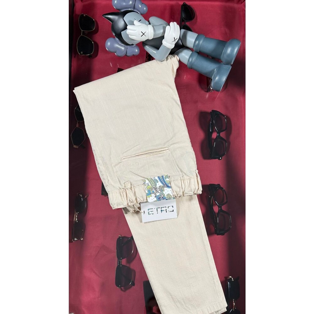 Bej Keten Pantalon