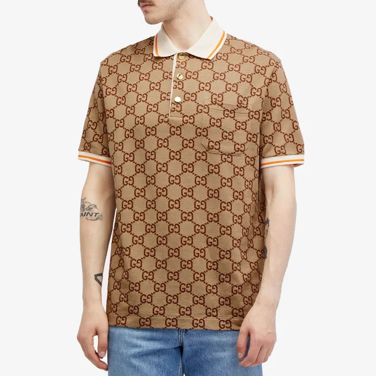 Monogram Detaylı Erkek Polo T-shirt