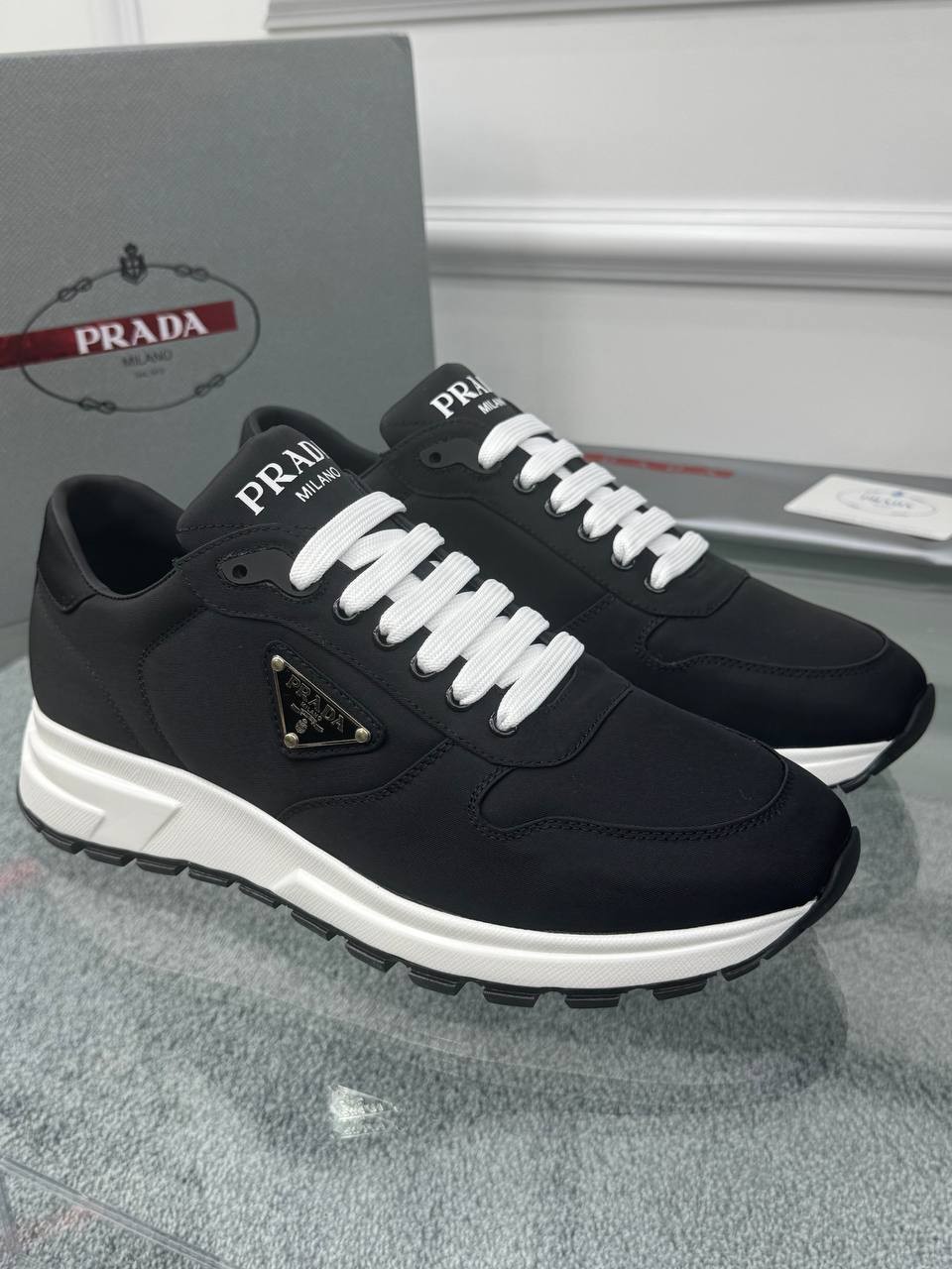 Logo Detaylı Kumaş Erkek Sneakers
