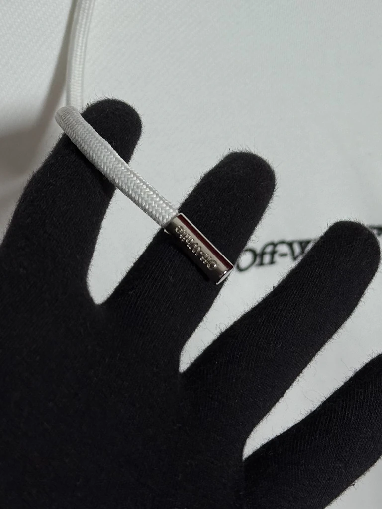 Beyaz Stripe Detaylı Oversize Hoodie