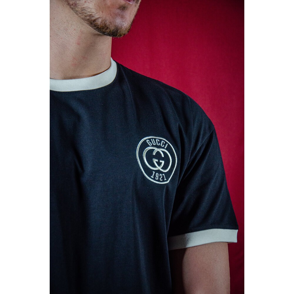 1921 Nakış Logo Siyah Erkek T-shirt NW