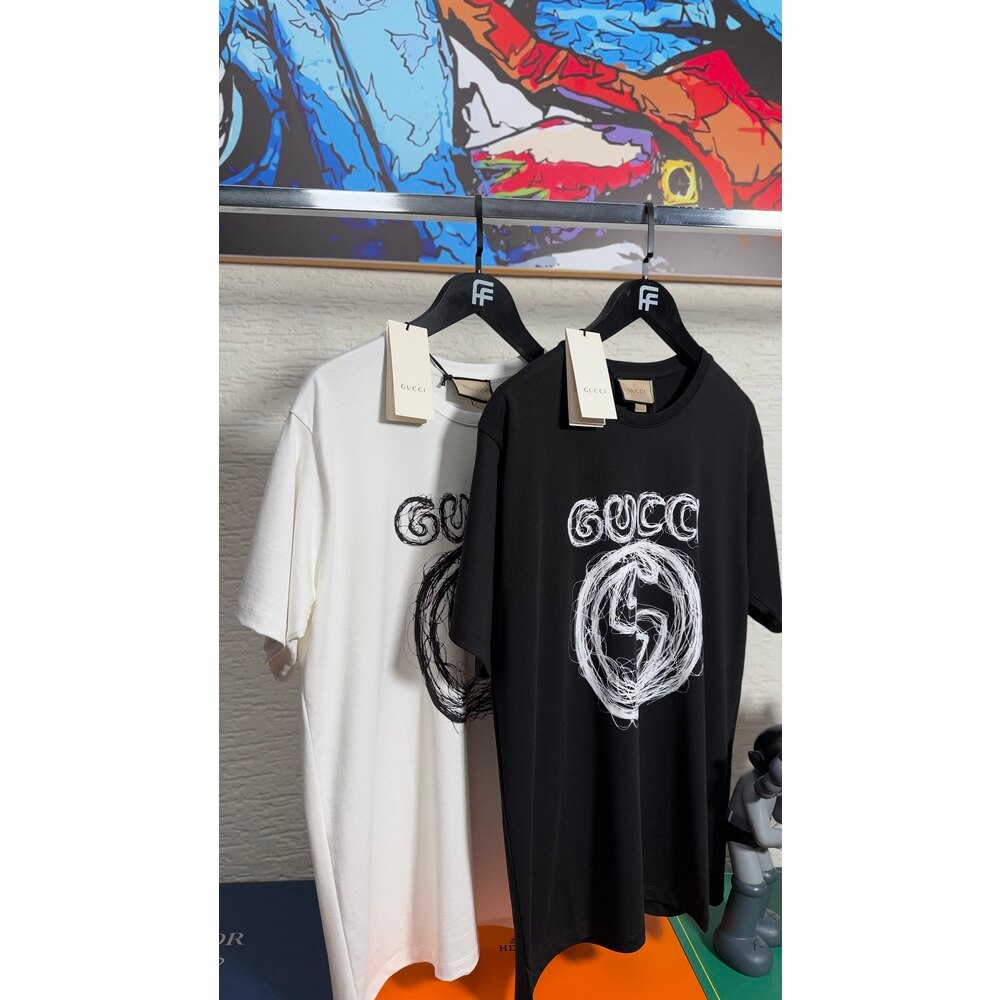 GG Logo İşlemeli Erkek T-shirt