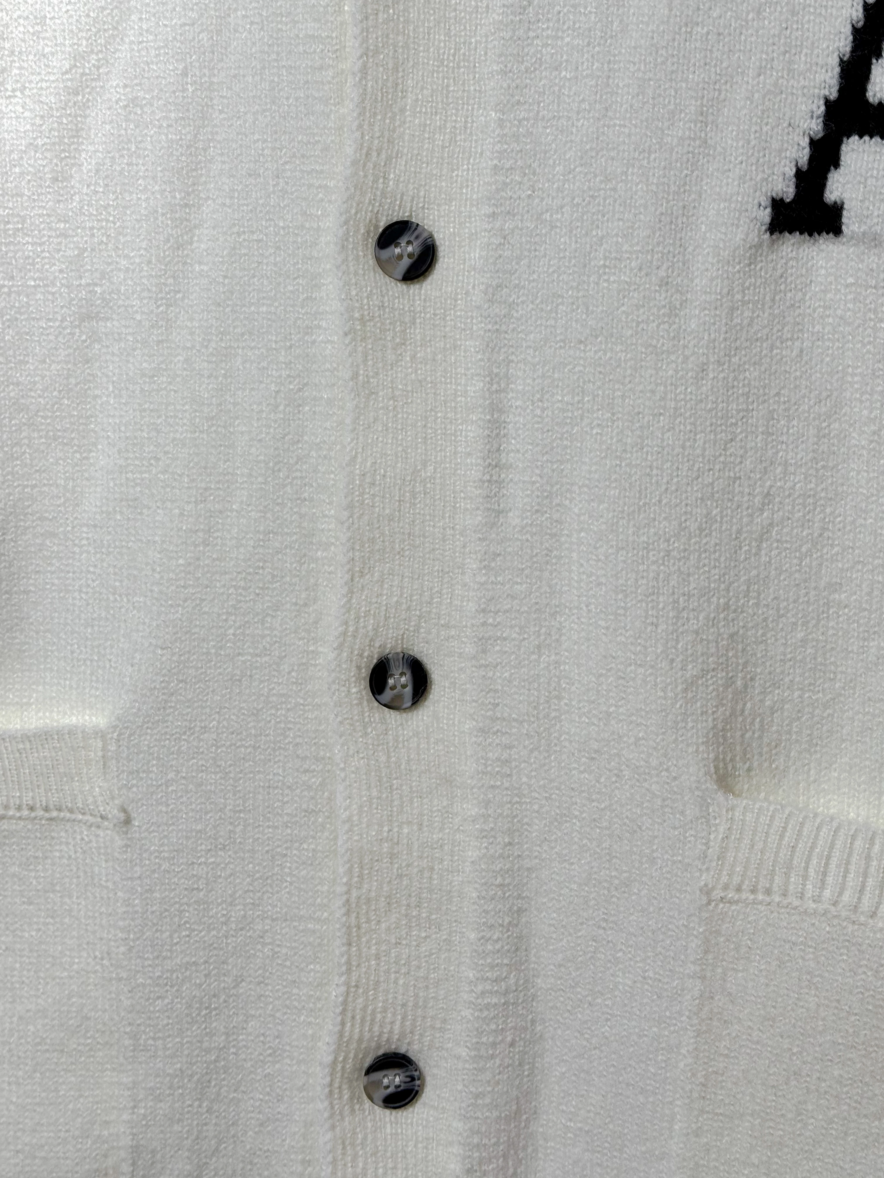 Erkek Açık Krem Oversize Hırka - A Patch Detaylı