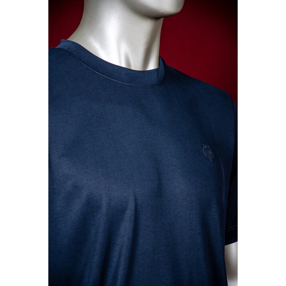 Mavi Renk Merserize T-shirt