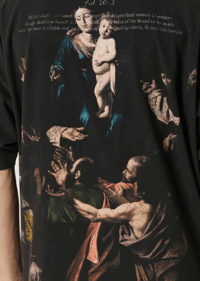 Baskı Detaylı Antrasit Erkek T-shirt NW