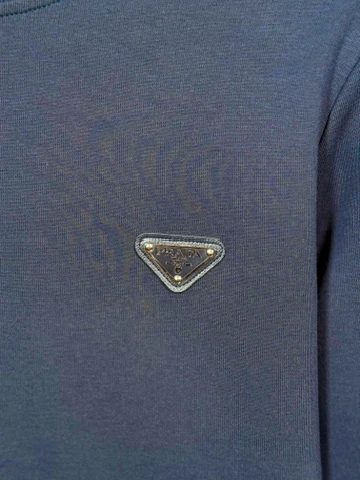 Kolda Yama Detaylı Lacivert Erkek Sweatshirt