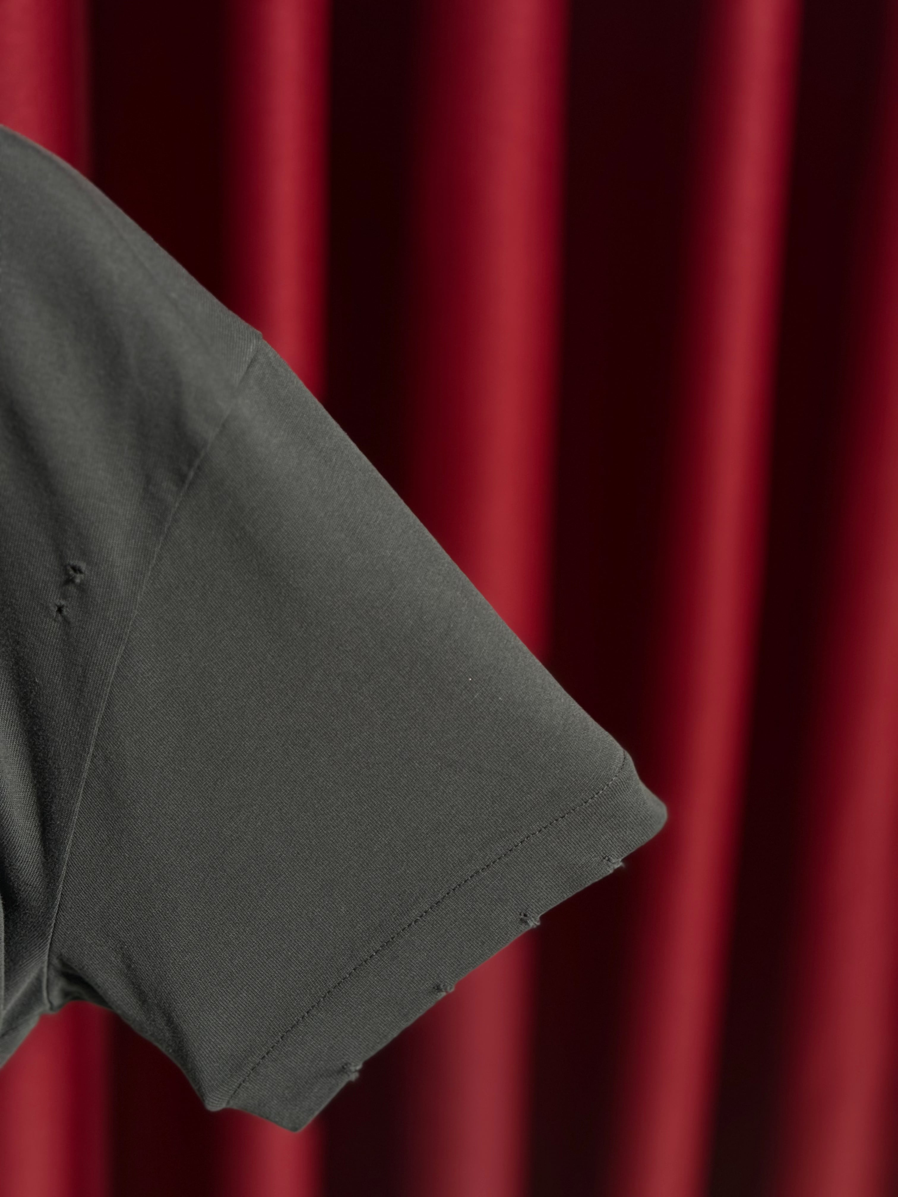 Sırt Logo Detaylı Oversize Antrasit Erkek T-shirt