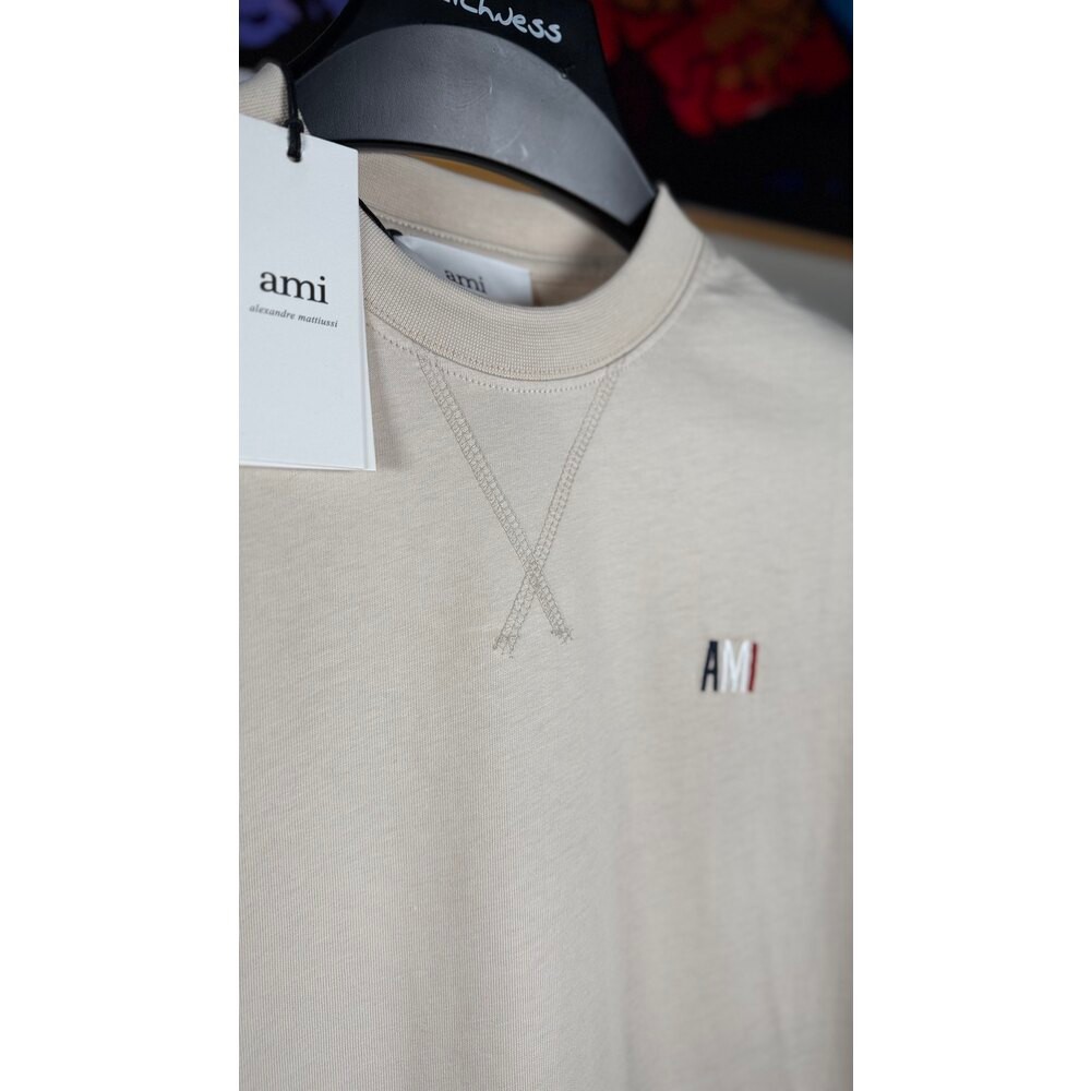 Fransa Logo Detaylı Bej Erkek T-shirt
