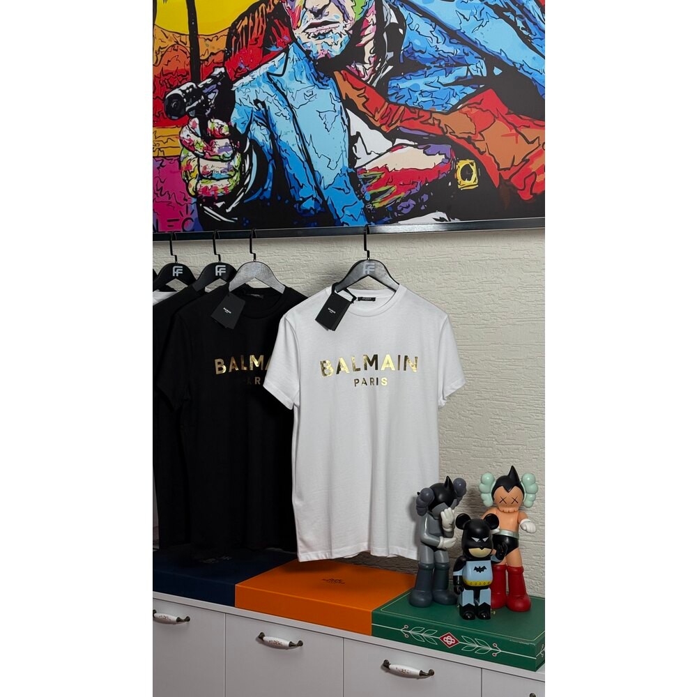 Altın Logo Baskılı Erkek T-shirt NW
