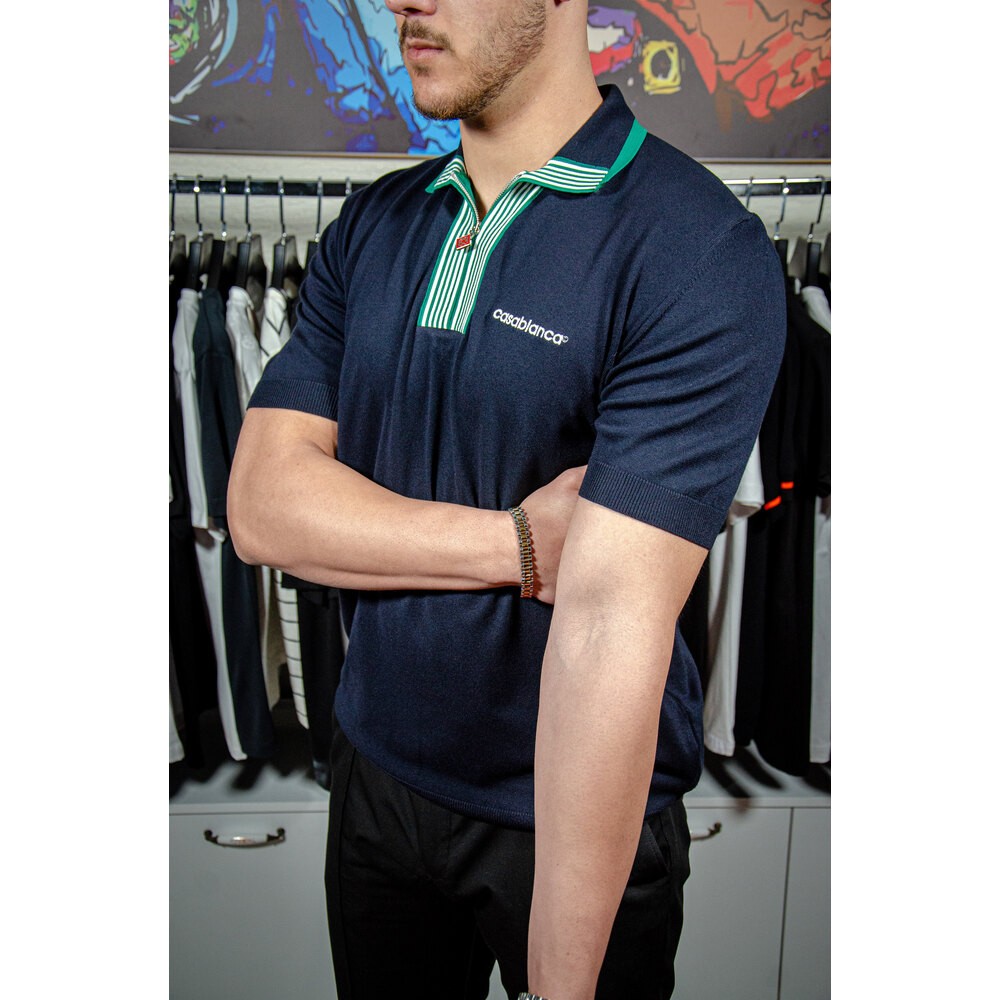 Tenis Club Yarım Fermuar Erkek Polo T-shirt