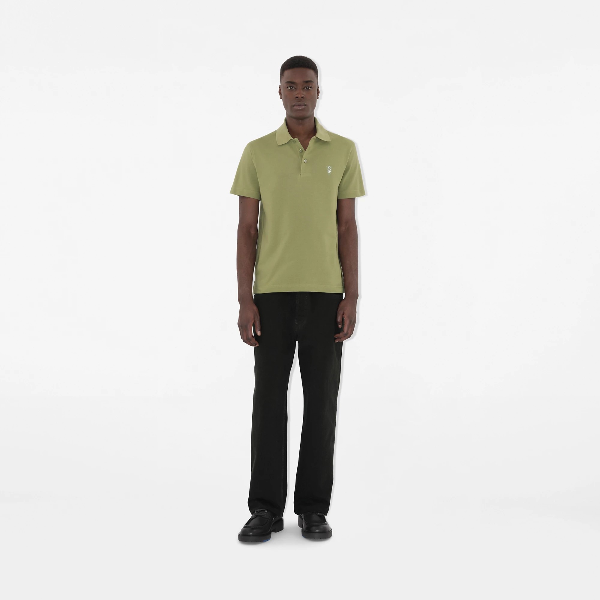 Yeşil Logo Detaylı Erkek Polo T-shirt NW