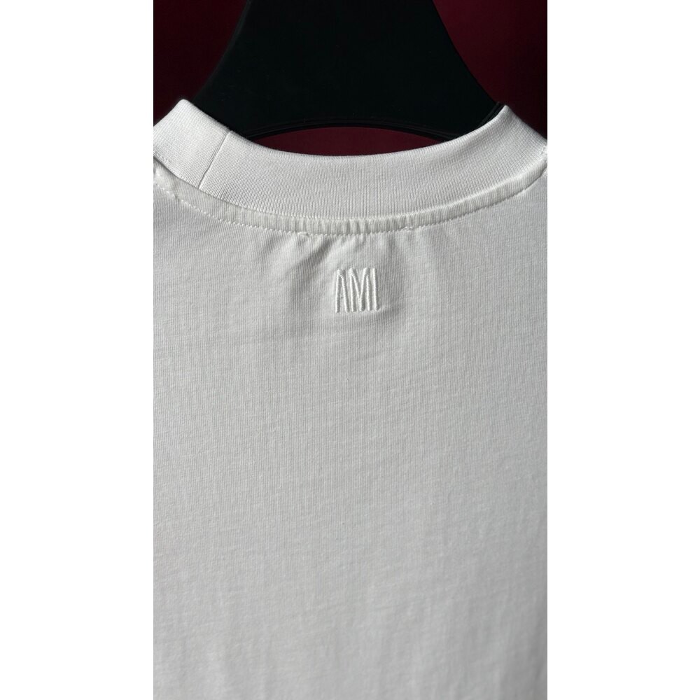 Kalp Logo Nakış İşlemeli Oversize Beyaz Erkek T-shirt NW