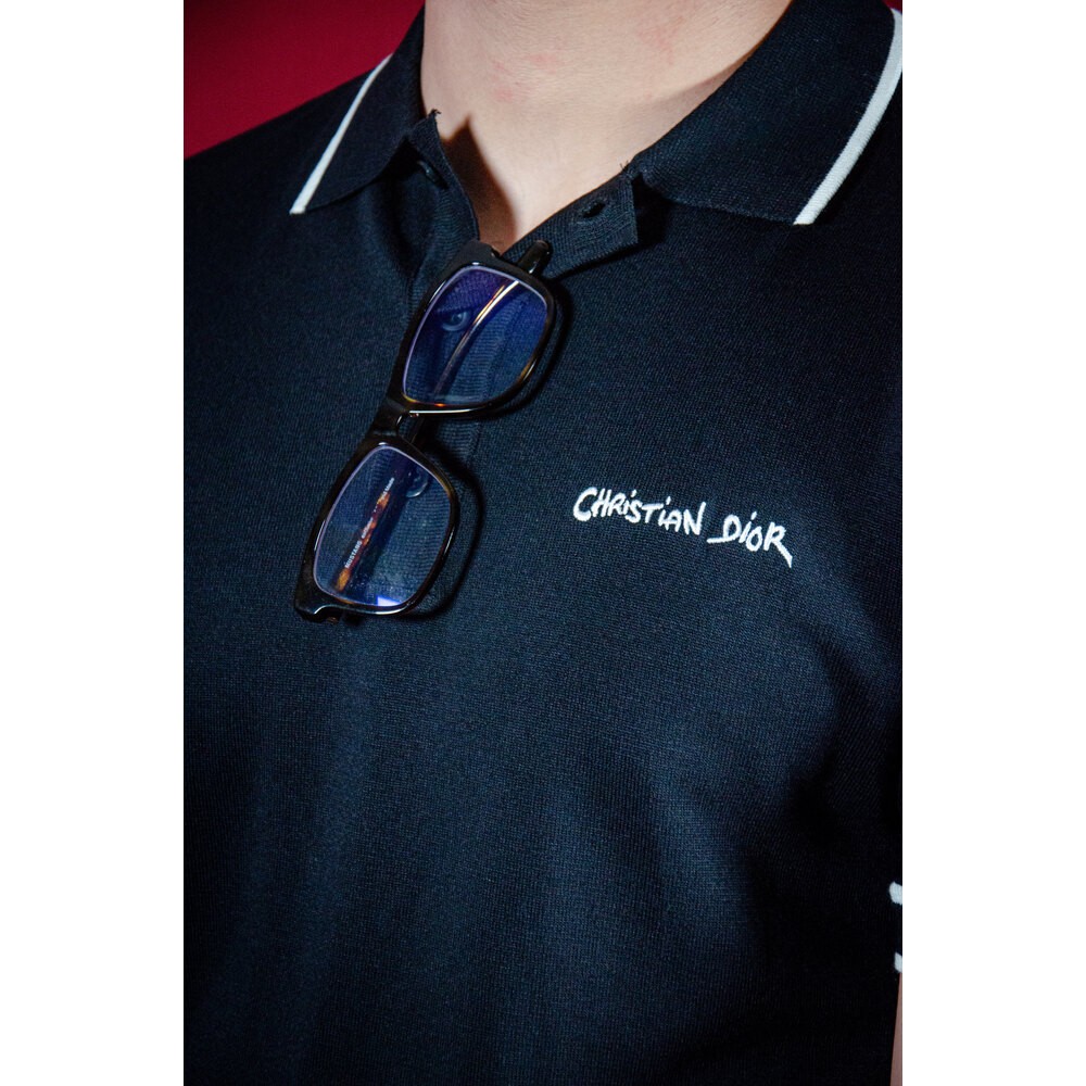 Nakış Logo Detaylı Siyah Erkek Polo T-shirt NW