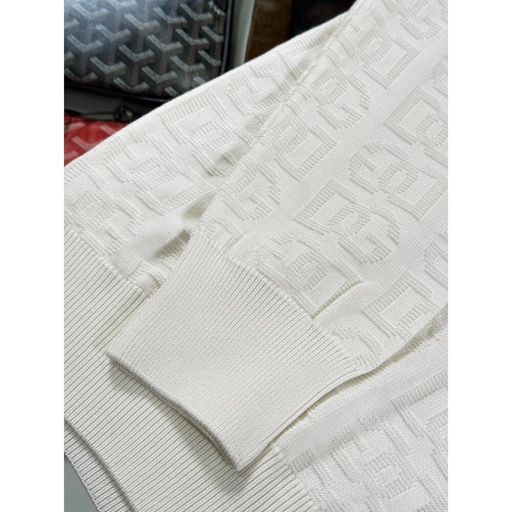 Monogram Logo Detaylı Erkek Triko Polo Kazak