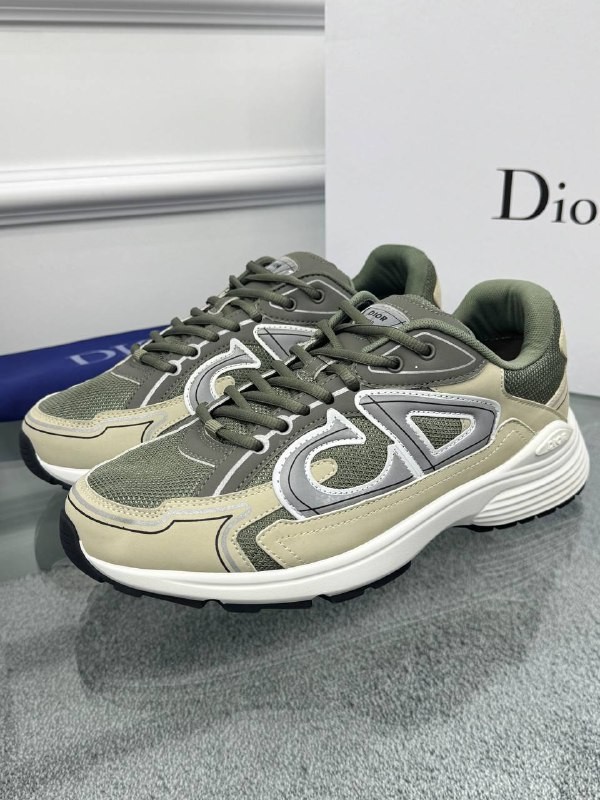 Logo Detaylı Yeşil Bej Erkek Sneaker