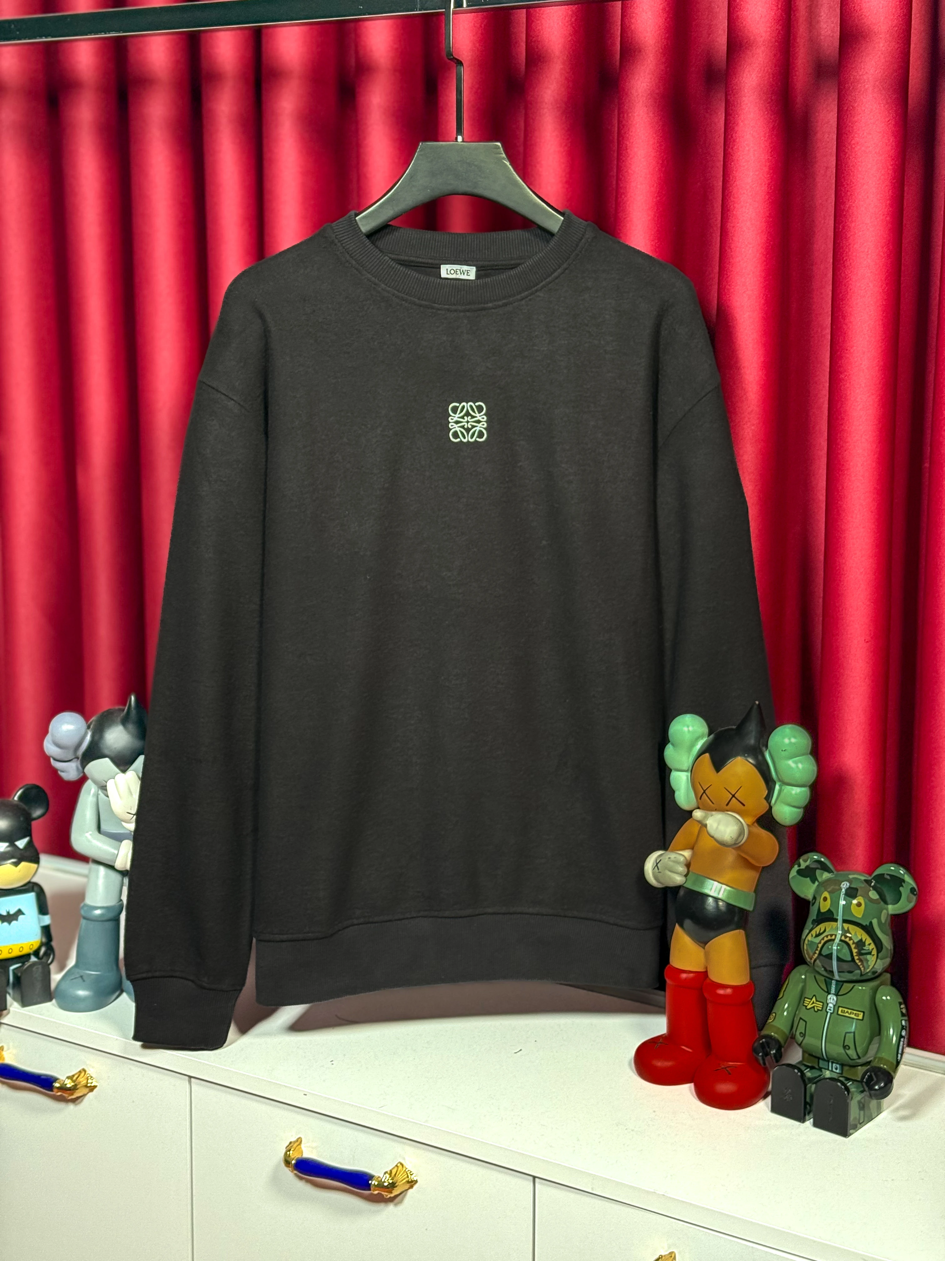 Kadife Kumaş Logo Detaylı Erkek Sweatshirt