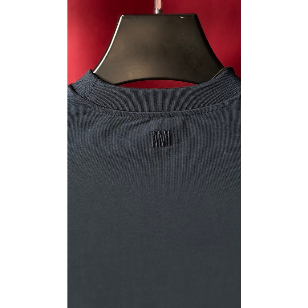 Kalp Logo Nakış İşlemeli Oversize Lacivert Erkek T-shirt NW