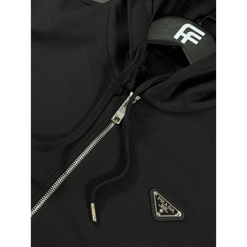 Tam Fermuarlı Siyah Erkek Sweatshirt