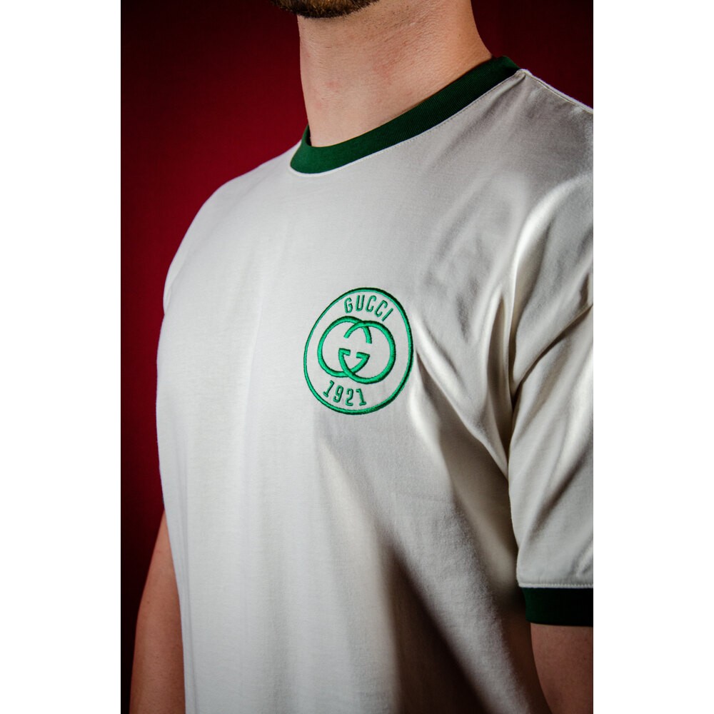 1921 Nakış Yeşil Logo Detaylı Erkek T-Shirt NW
