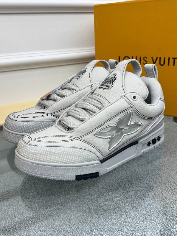 Logo Detaylı Beyaz Erkek Deri Sneaker
