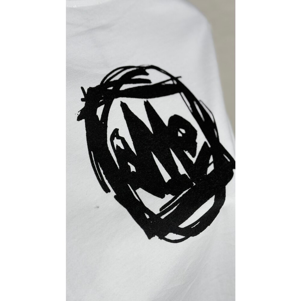 Logo Baskılı Beyaz Erkek T-shirt