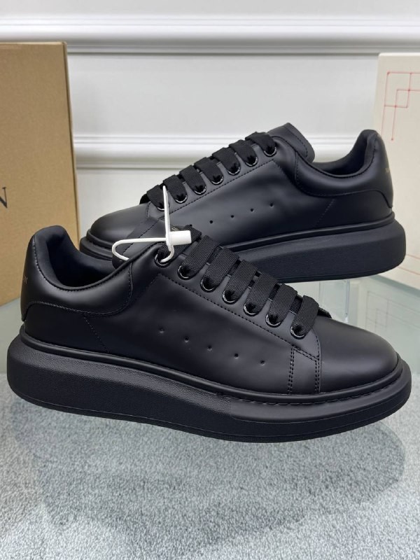 Oversize Siyah Erkek Deri Sneaker