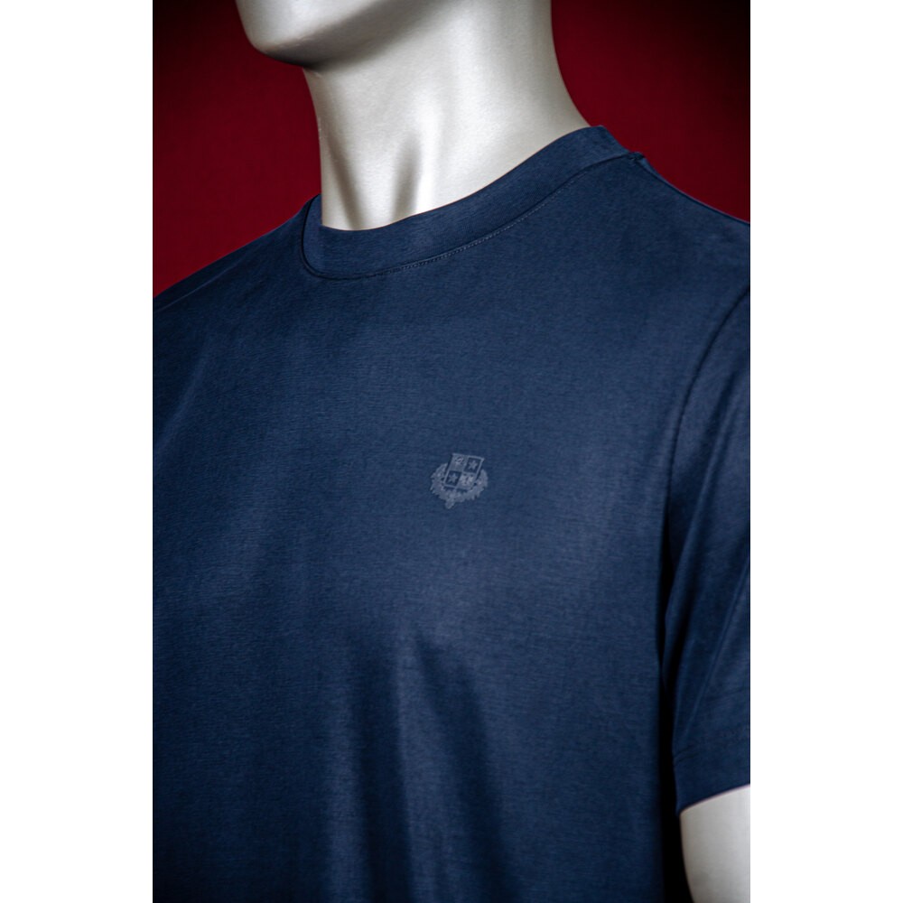 Mavi Renk Merserize T-shirt