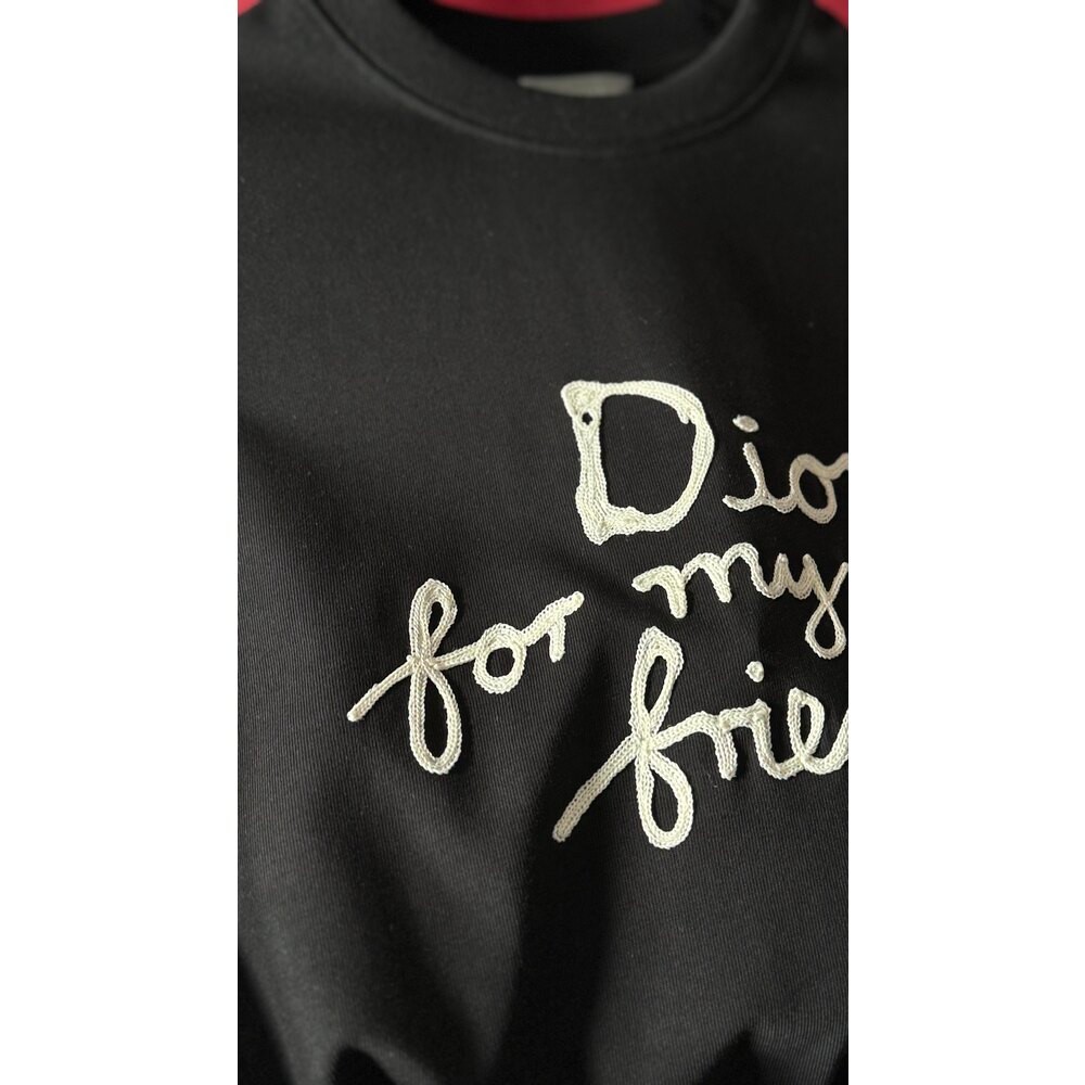 Nakış Yazı Detaylı Siyah Erkek T-shirt NW
