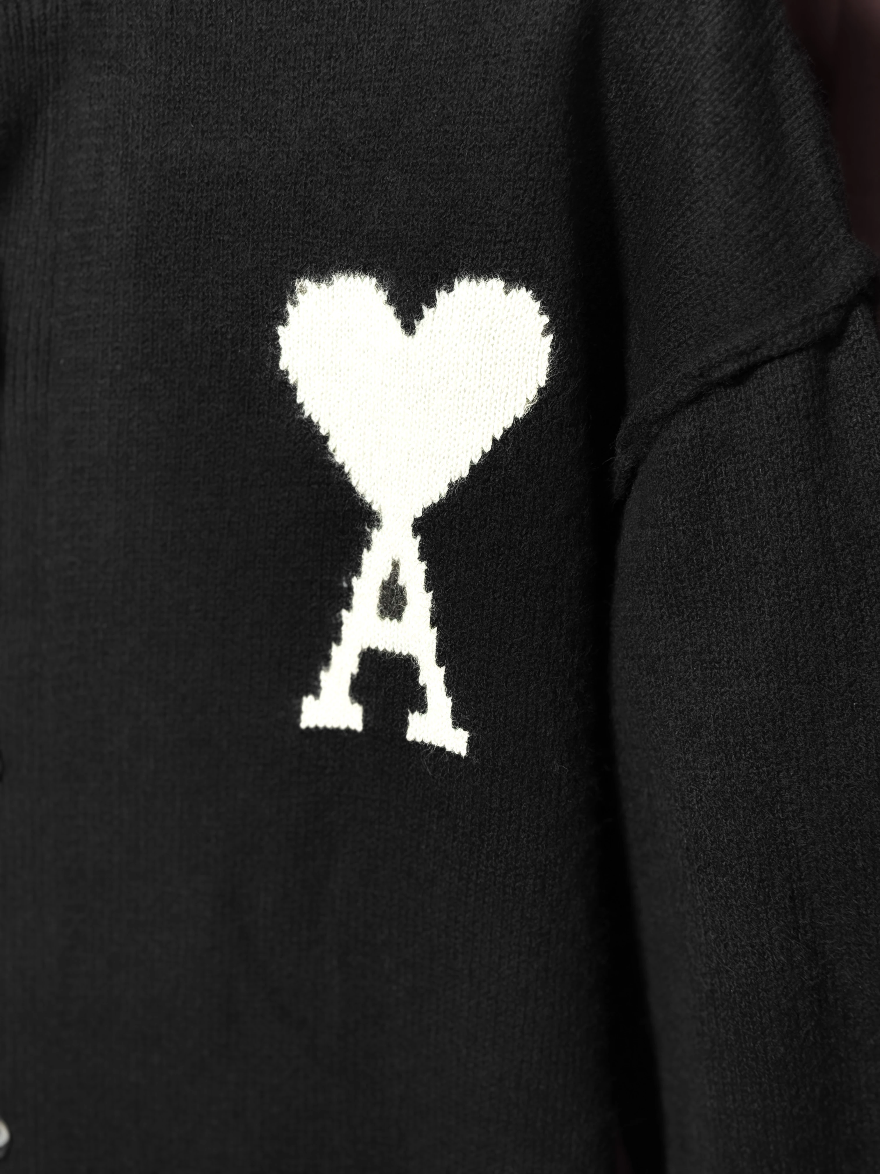 Erkek Siyah Oversize Hırka - A Patch Detaylı