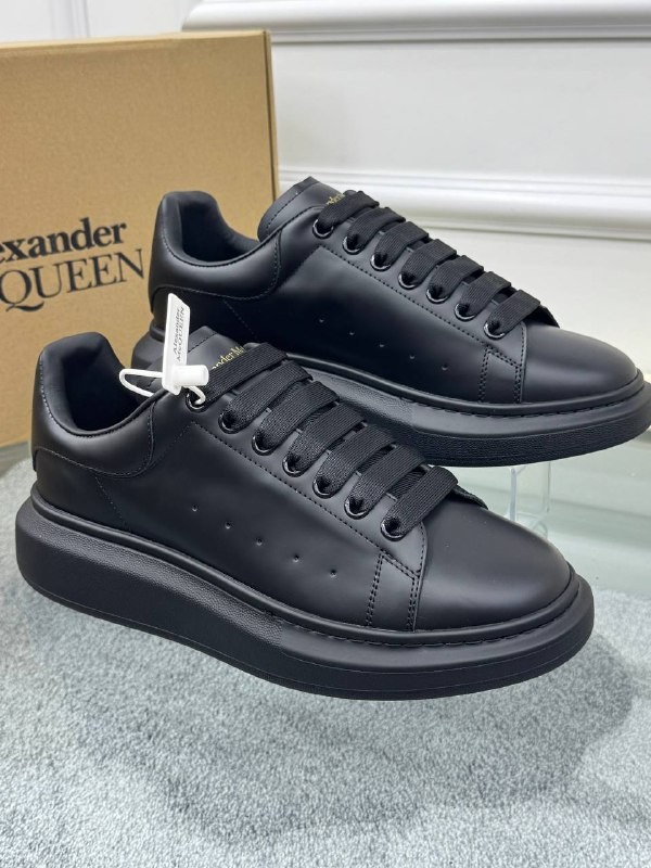 Oversize Siyah Erkek Deri Sneaker