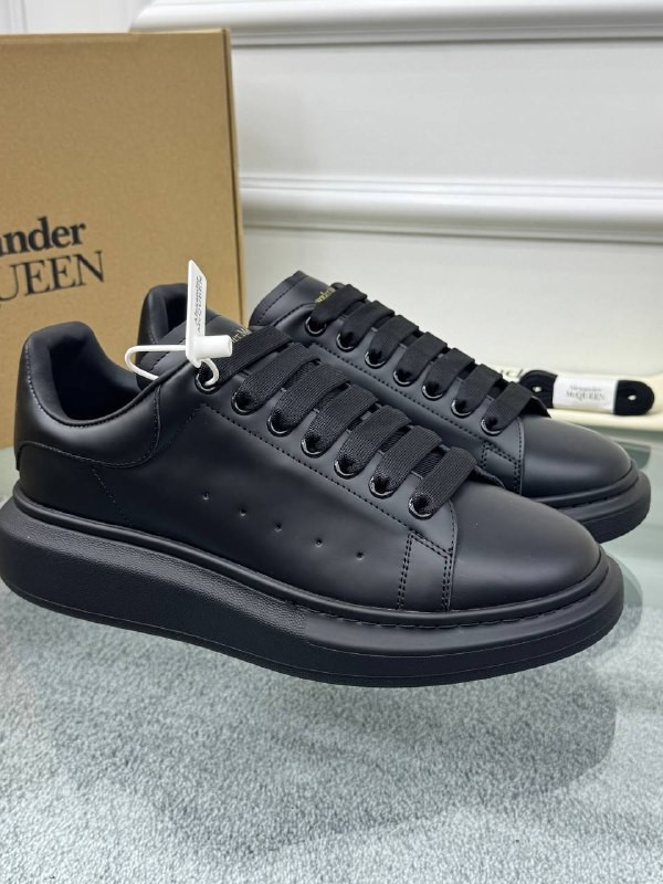 Oversize Siyah Erkek Deri Sneaker