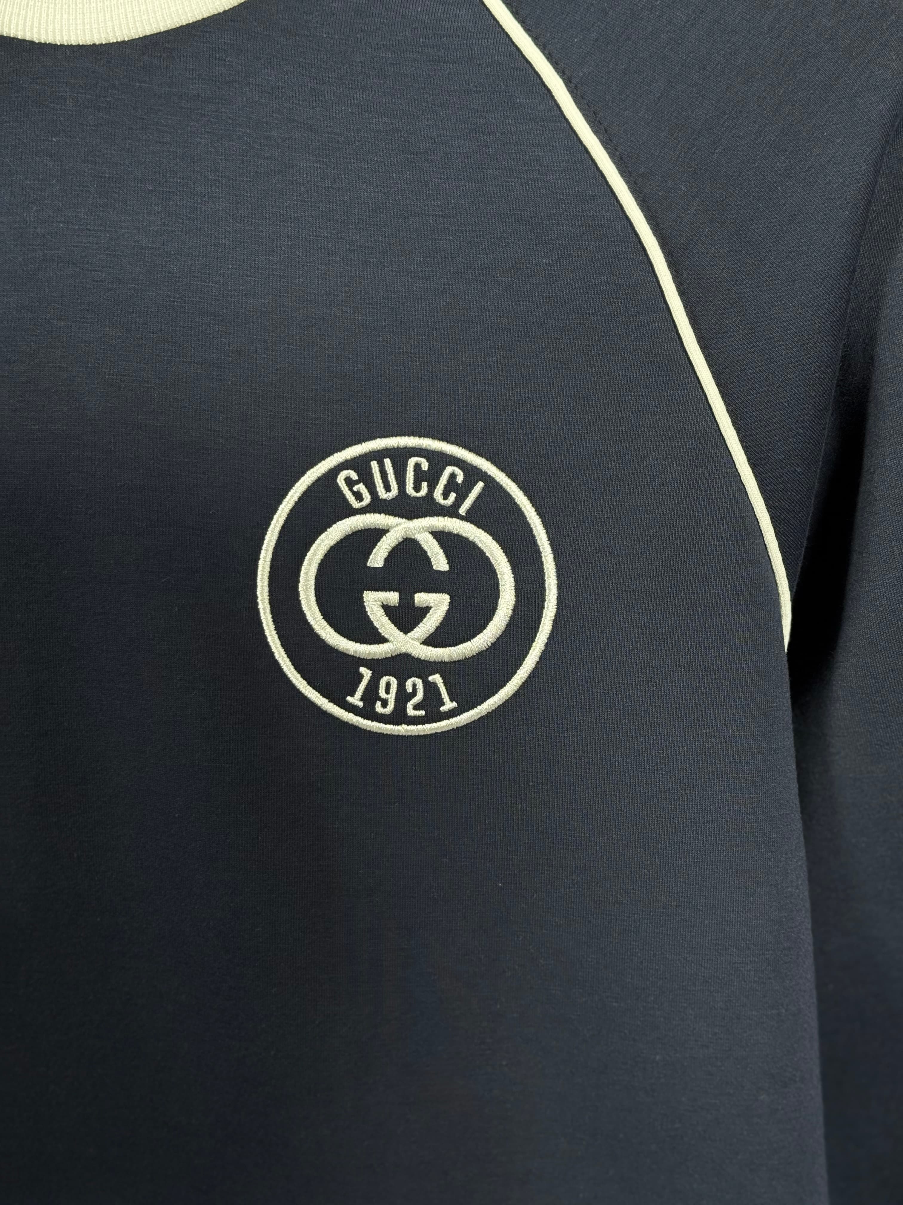 1921 Nakış Logo Detaylı Lacivert Erkek Sweatshirt