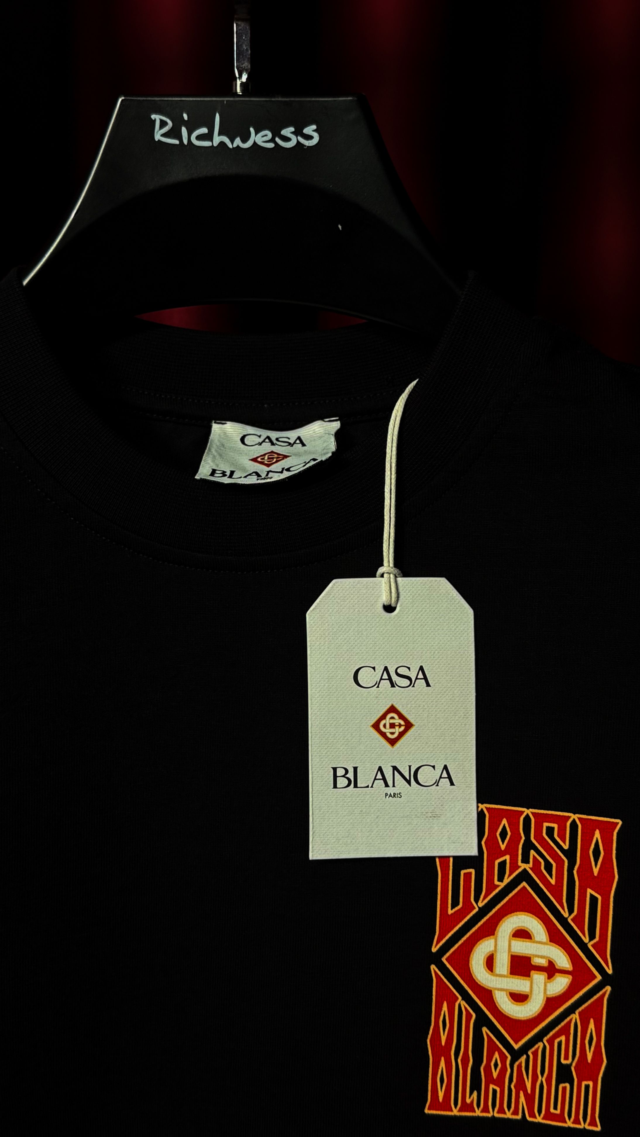 Ön Ve Arka Logo Detaylı Siyah Erkek T-shirt