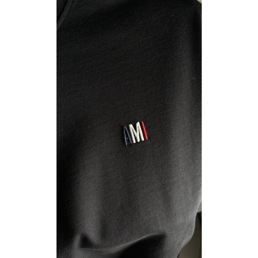 Fransız Logo Detaylı Siyah Erkek Ovesize T-shirt