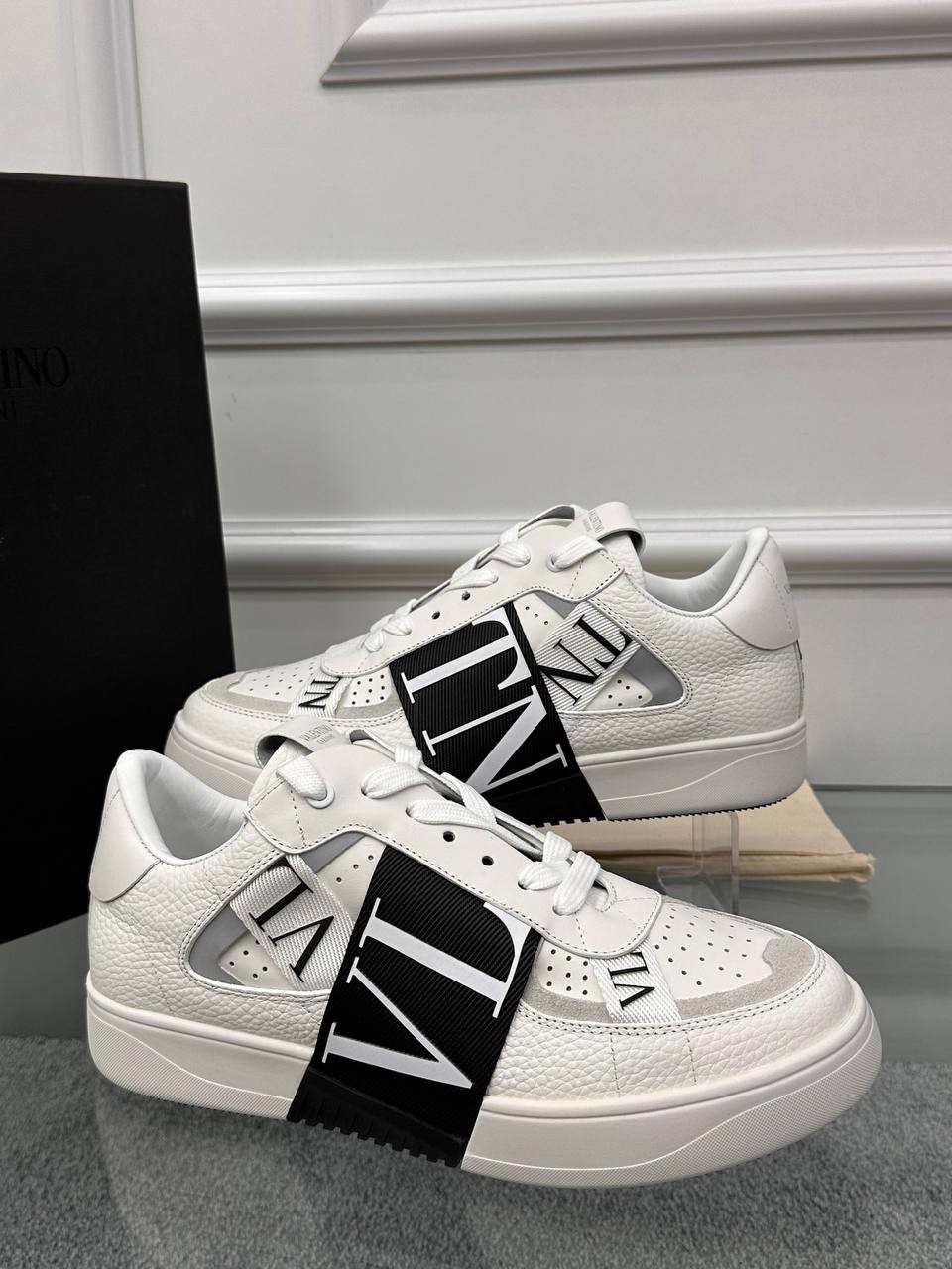 Logo Detaylı Beyaz Erkek Deri Sneaker