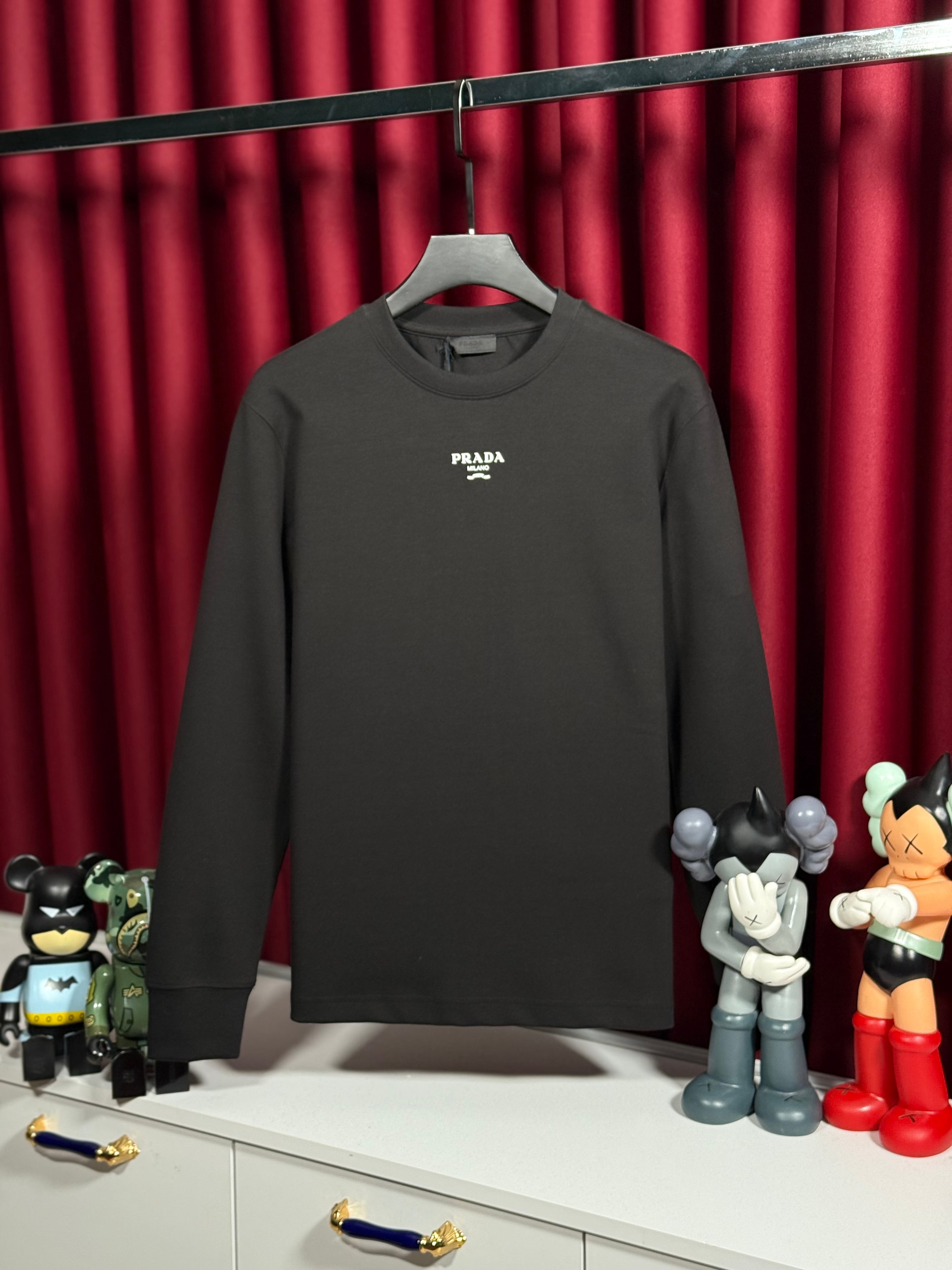 Arkada Metal Logo Detaylı Siyah Erkek Merserize Sweatshirt
