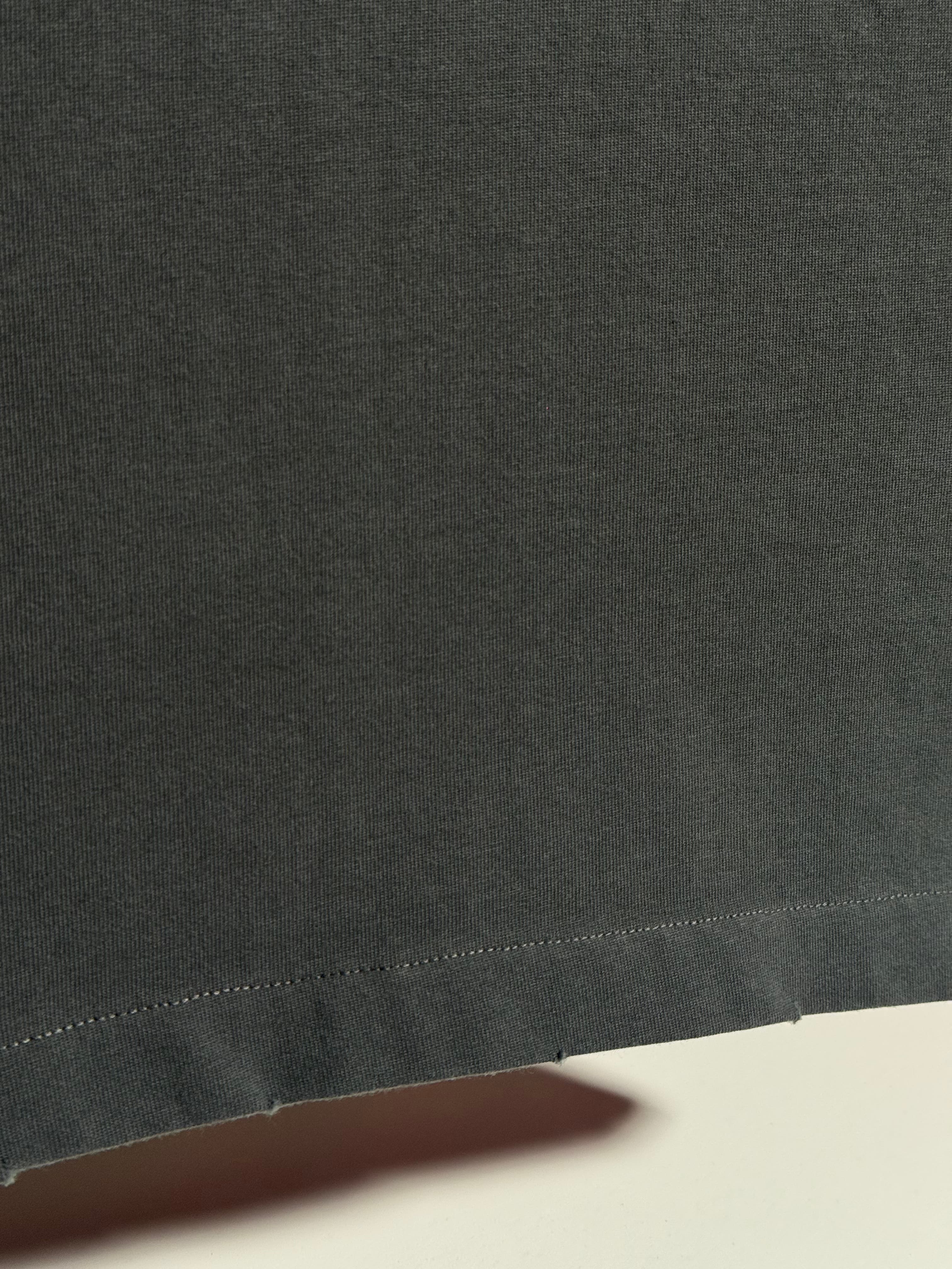 Sırt Logo Detaylı Oversize Antrasit Erkek T-shirt