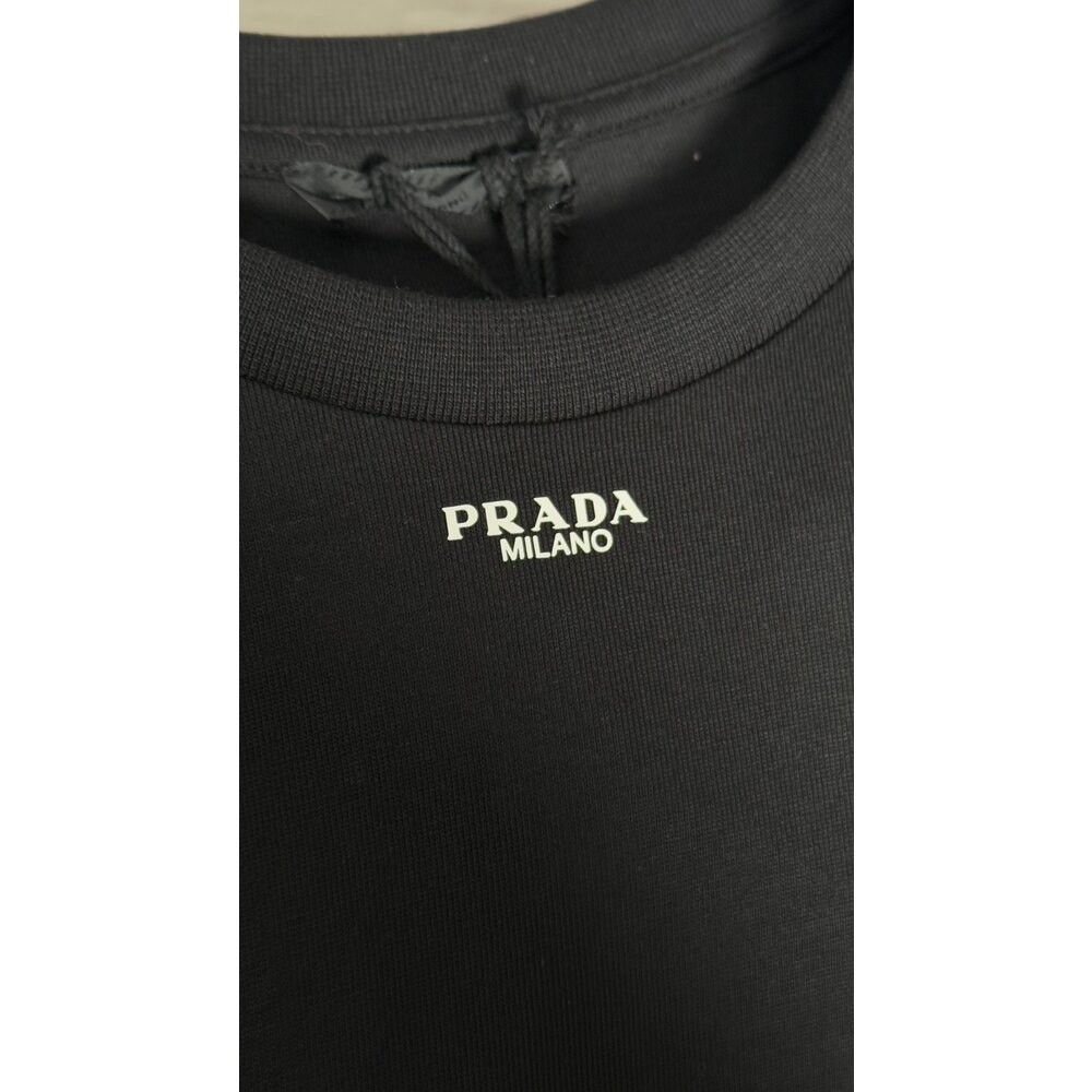 Siyah Boğaz Logo Detaylı Erkek T-shirt