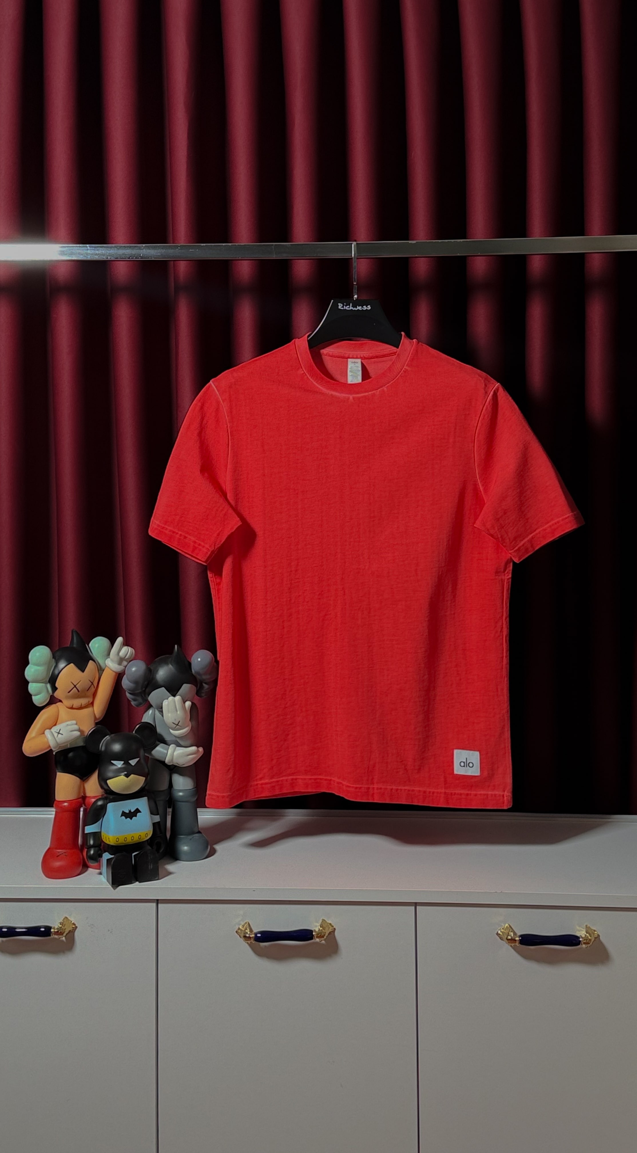 Yoga Yıkamalı Kırmızı Spor Giyim T-Shirt