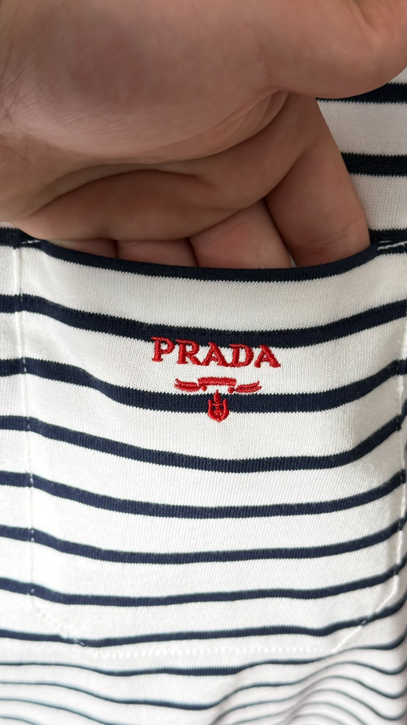Logo Detaylı Yatay Çizgili T-shirt