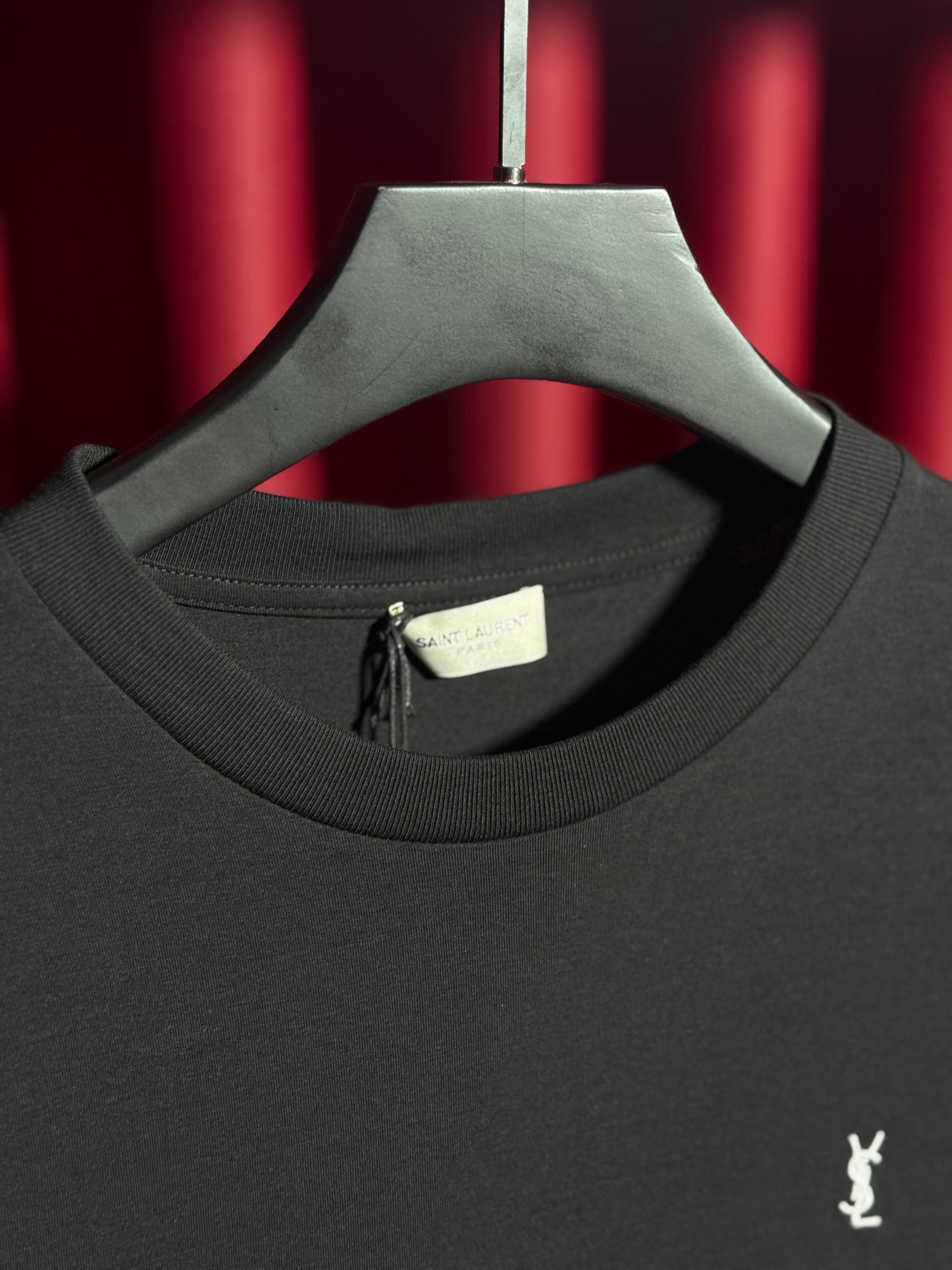 Nakış Logo Detaylı Siyah Erkek T-shirt