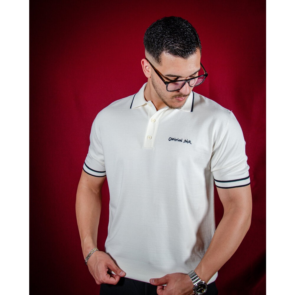 Nakış Logo Detaylı Erkek Triko Polo T-shırt NW